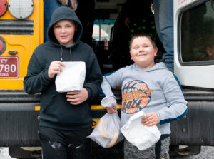 Mon County Schools provide meals for children at schools and by bus delivery